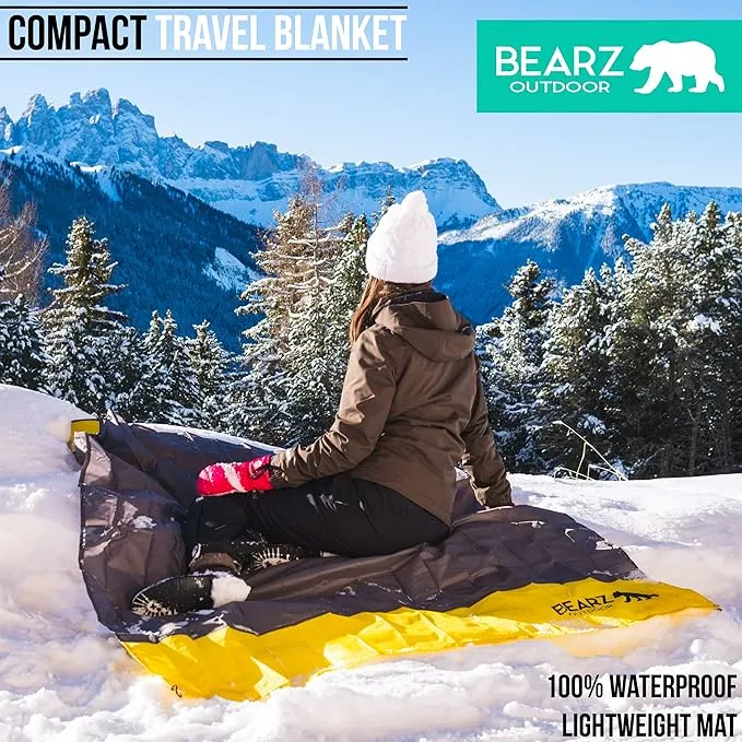 Pocket Blanket - Waterproof Picnic Blanket, Compact Travel Blanket, Picnic Blankets Waterproof Foldable Lightweight for Beach, Hiking, Festival Accessories