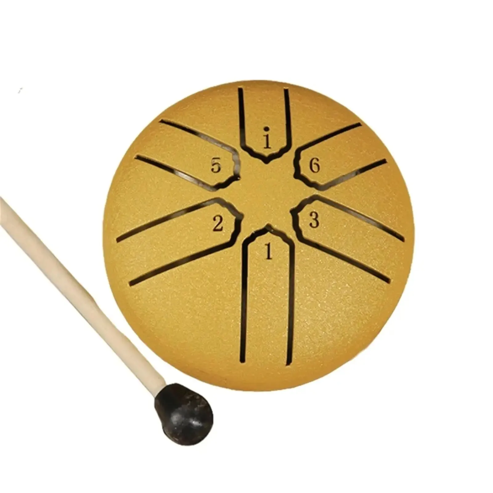 Pointed Design 3inch, 6-tone Mini Steel Tongue Drum   FREE Mallet