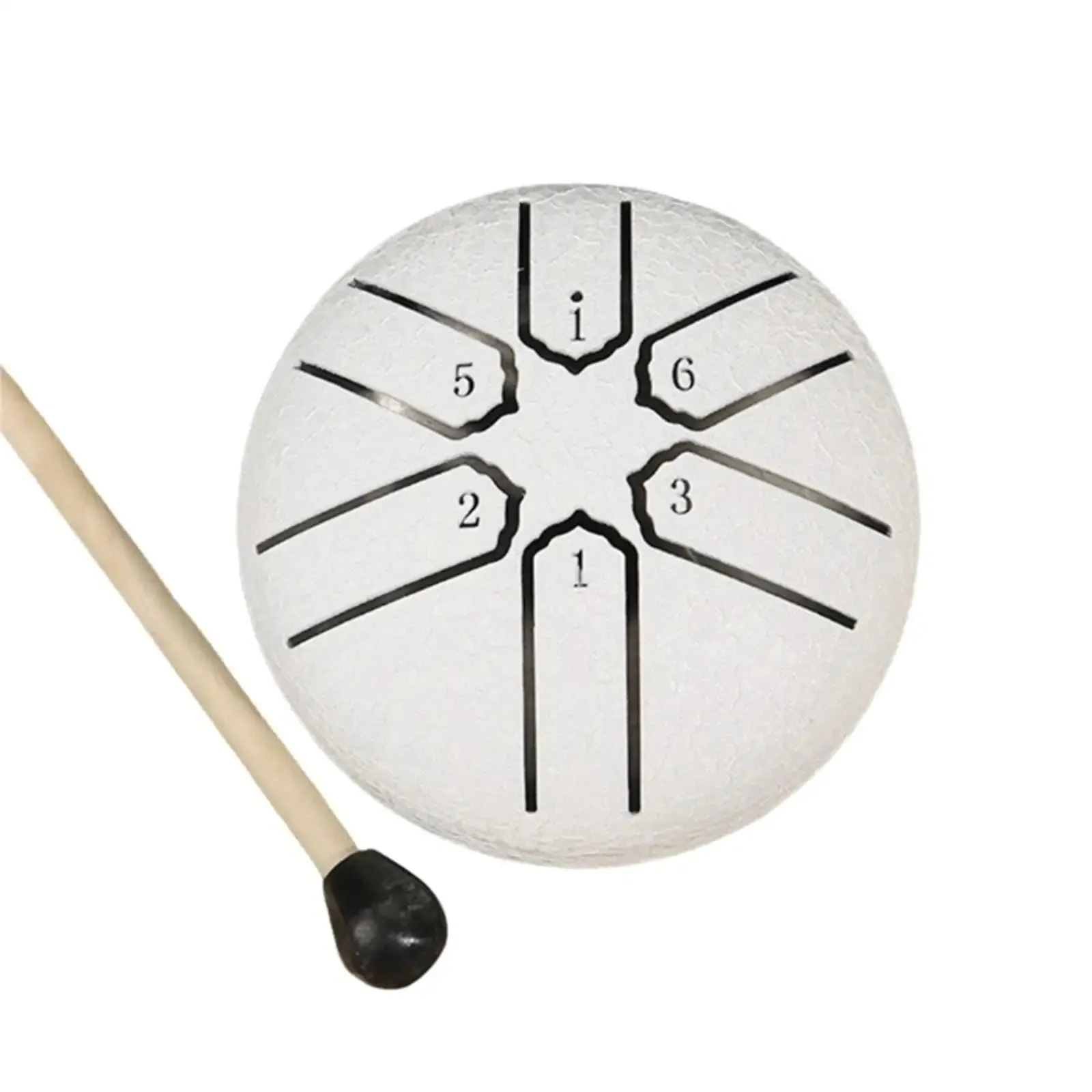 Pointed Design 3inch, 6-tone Mini Steel Tongue Drum   FREE Mallet