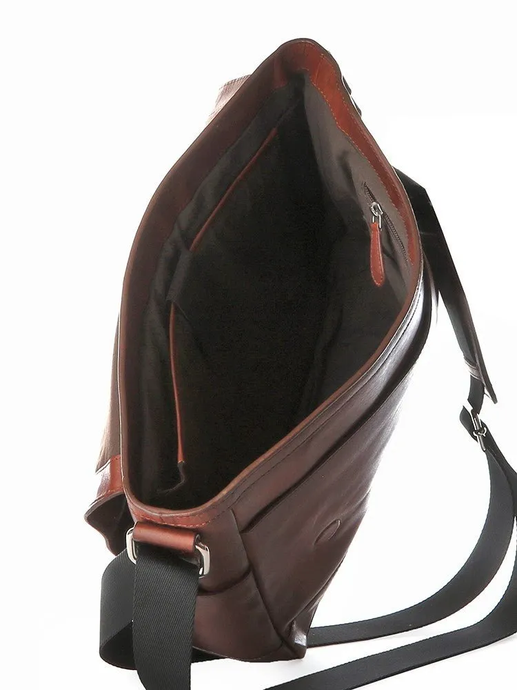 Polo Hudson Leather Messenger Bag | Brown