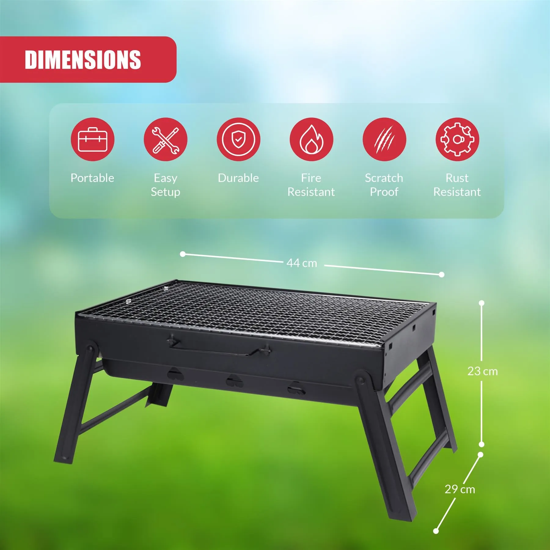 Portable Charcoal BBQ Grill