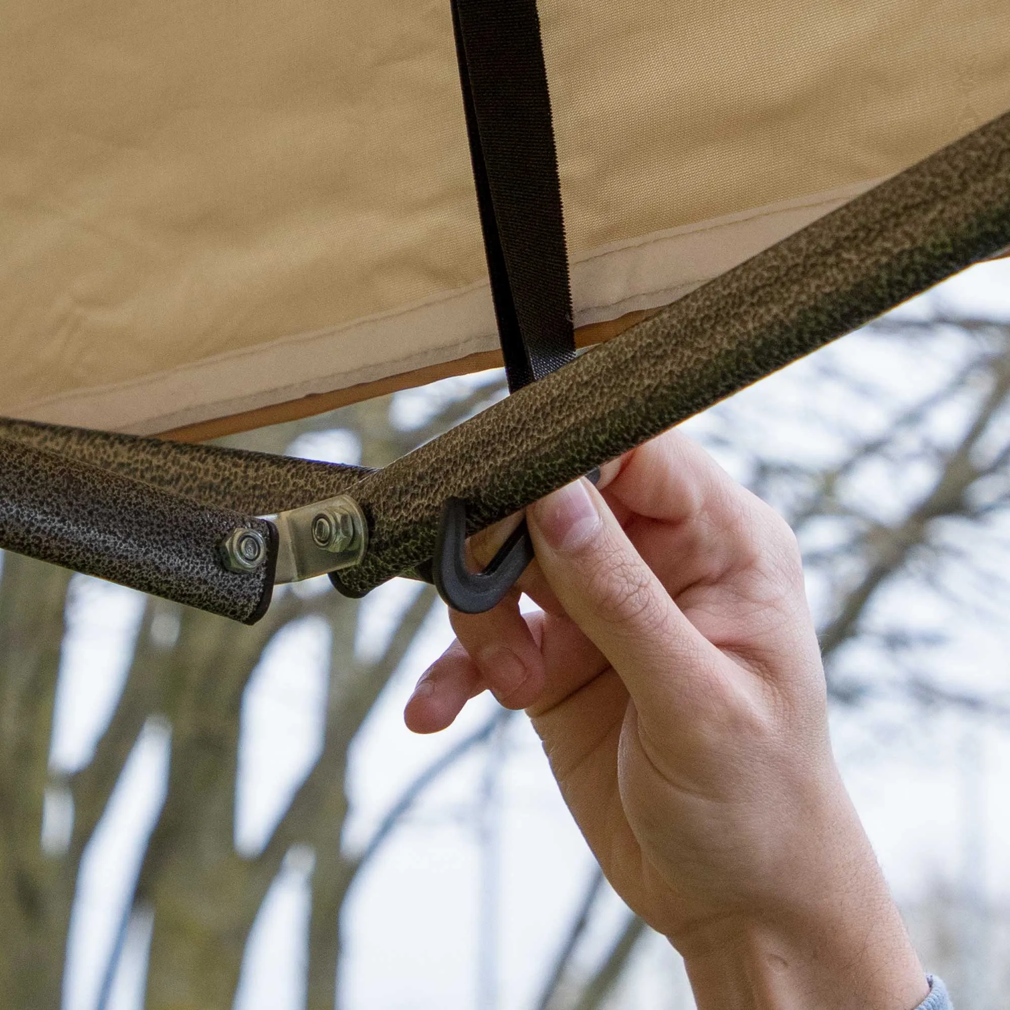 Premium 2x2m Pop-Up Gazebo, Water Resistant, Carry Bag, Stakes & Weight Bags - Beige - DG126