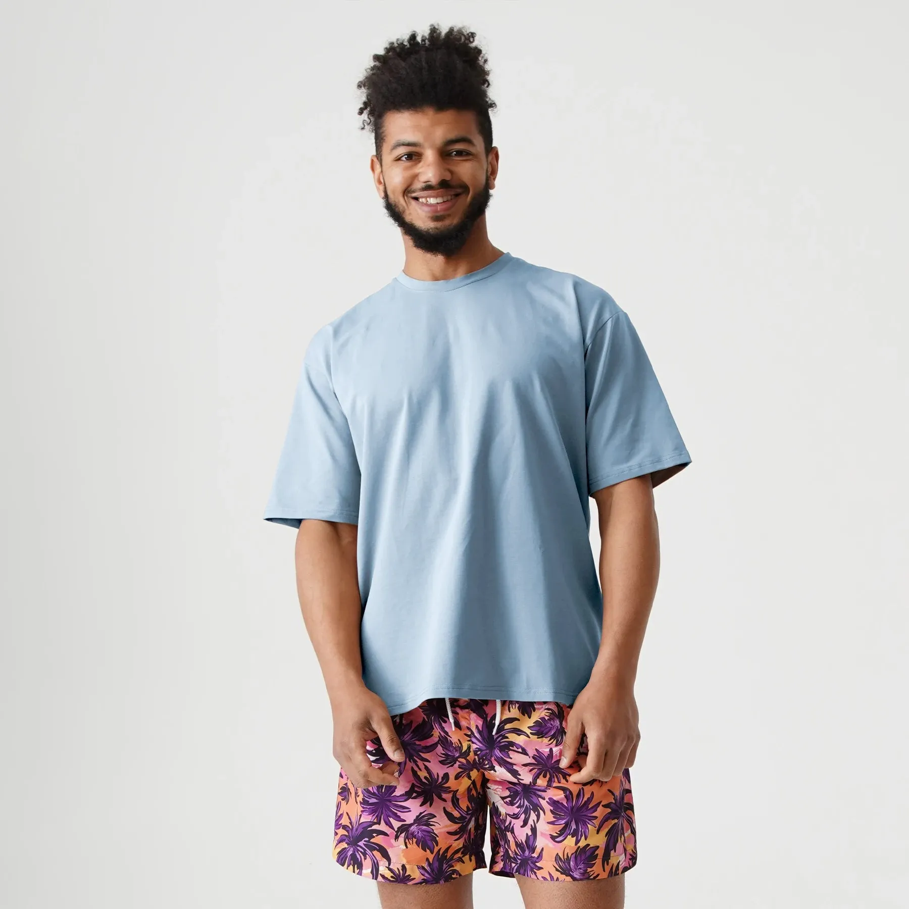 Premium Heavy Cotton Oversized T-Shirt, Bright Blue
