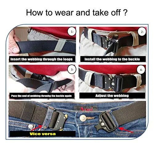 PuPeiLife Military Tactical Travel Money Belt - Hidden Pocket Concealed Money Belt for Man Suitable Waist Circumference 28 to 42 Inches Included Paracord Outdoor Keychain Hook - Black 2 Packs