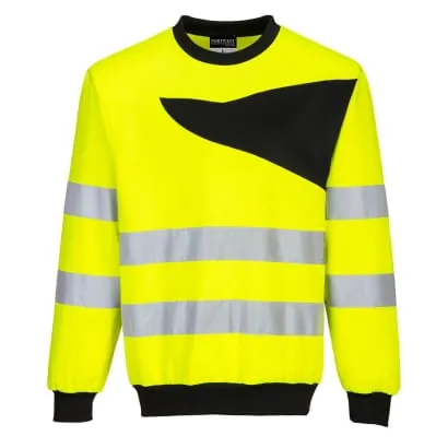 PW2 Hi-Vis Crew Neck Sweatshirt-Portwest PW277