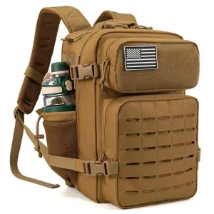 QT&QY 25L Military Tactical Backpack Army Bag MOLLE Backpack GYM EDC Outdoor Hiking Rucksack Witch Bottle Holder