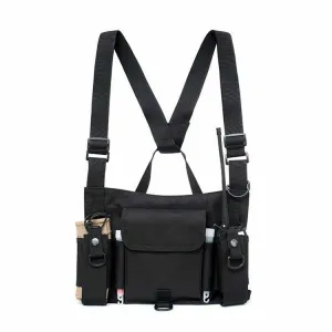 RECON GS2S VECTOR Dual Universal Radio Chest Admin Harness Black