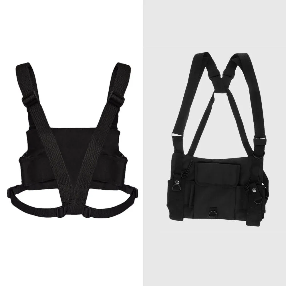 RECON GS2S VECTOR Dual Universal Radio Chest Admin Harness Black