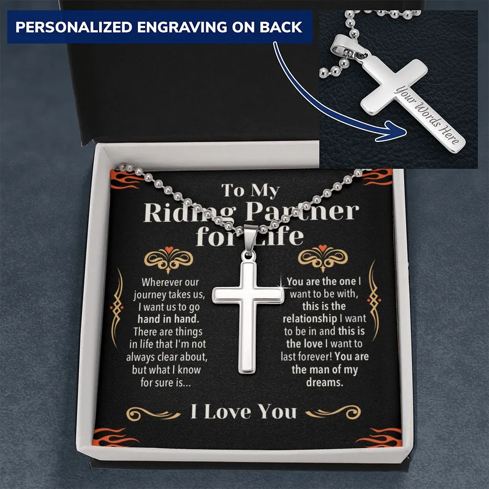 Riding Partner for Life Cross Necklace