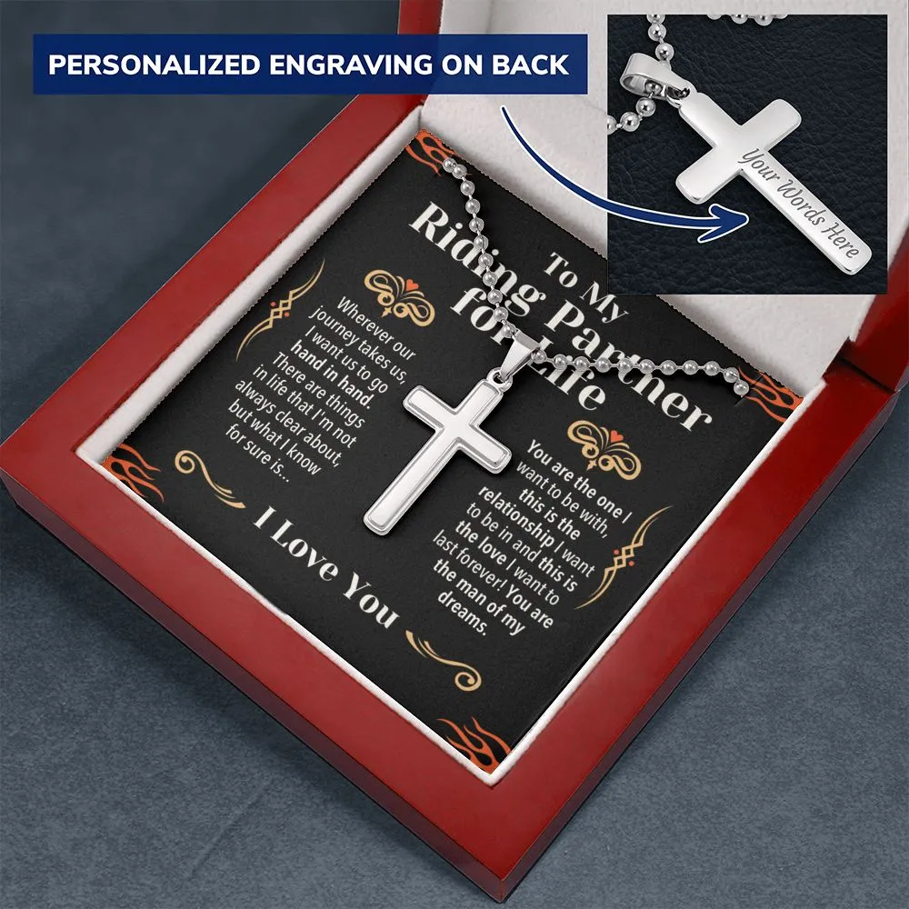 Riding Partner for Life Cross Necklace