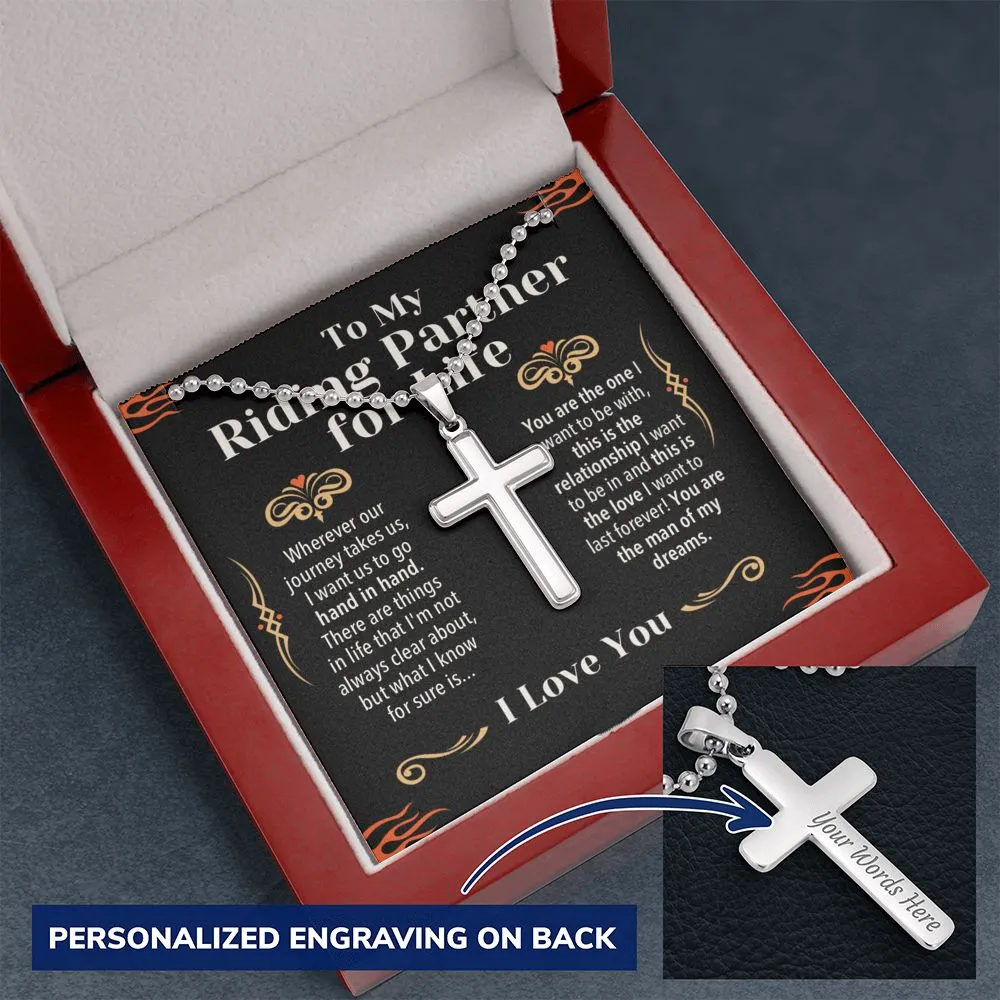Riding Partner for Life Cross Necklace