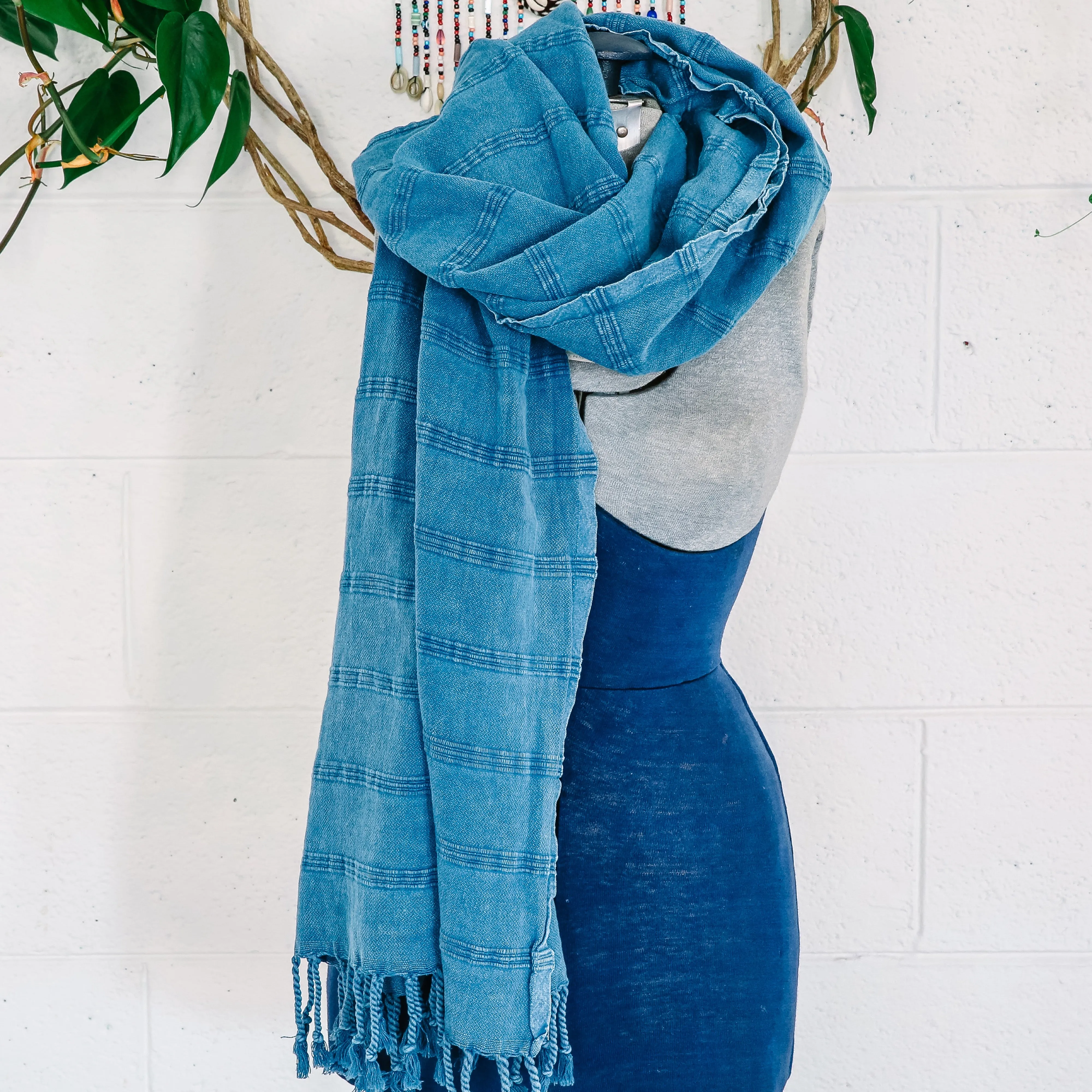 Rustic Pestemal in Indigo