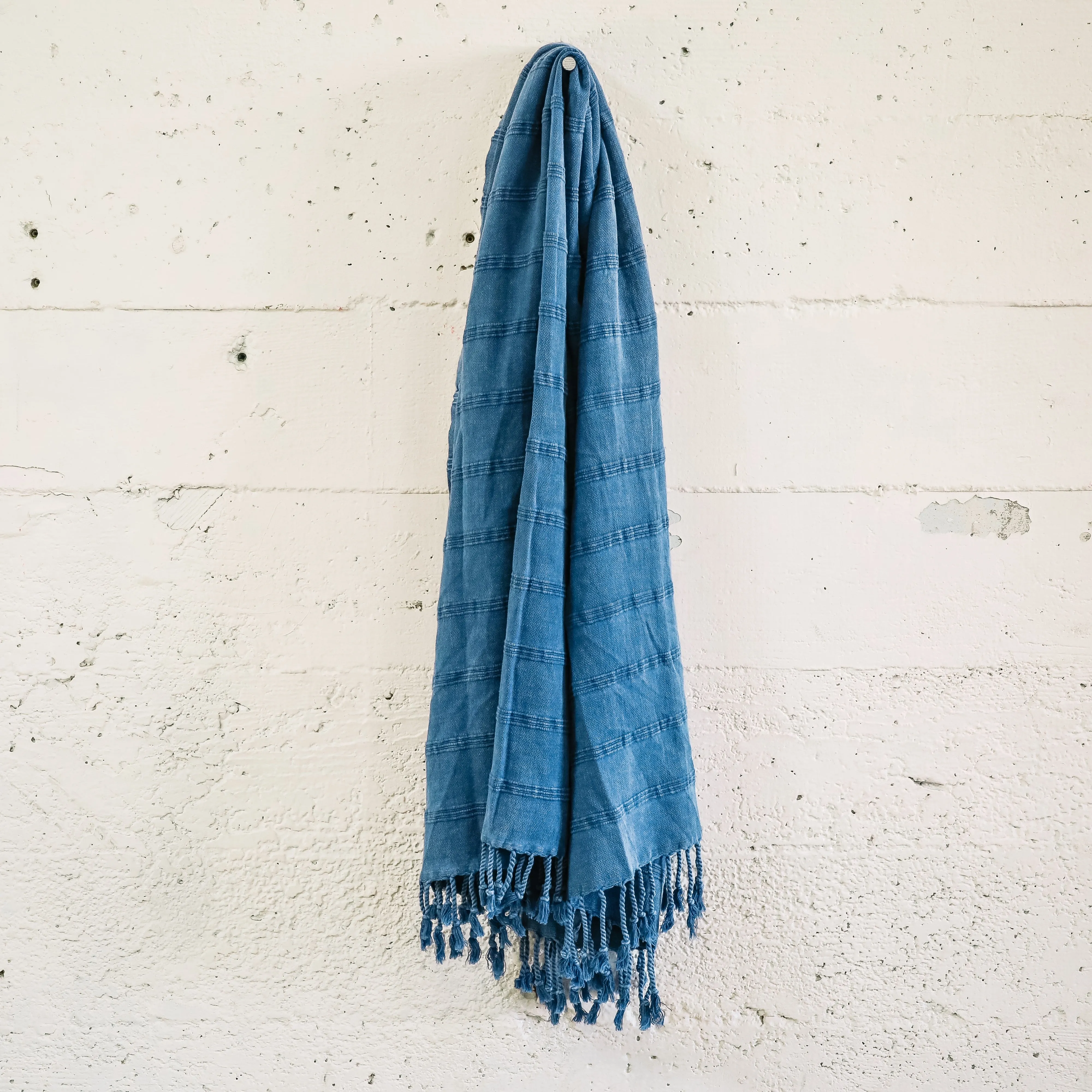 Rustic Pestemal in Indigo