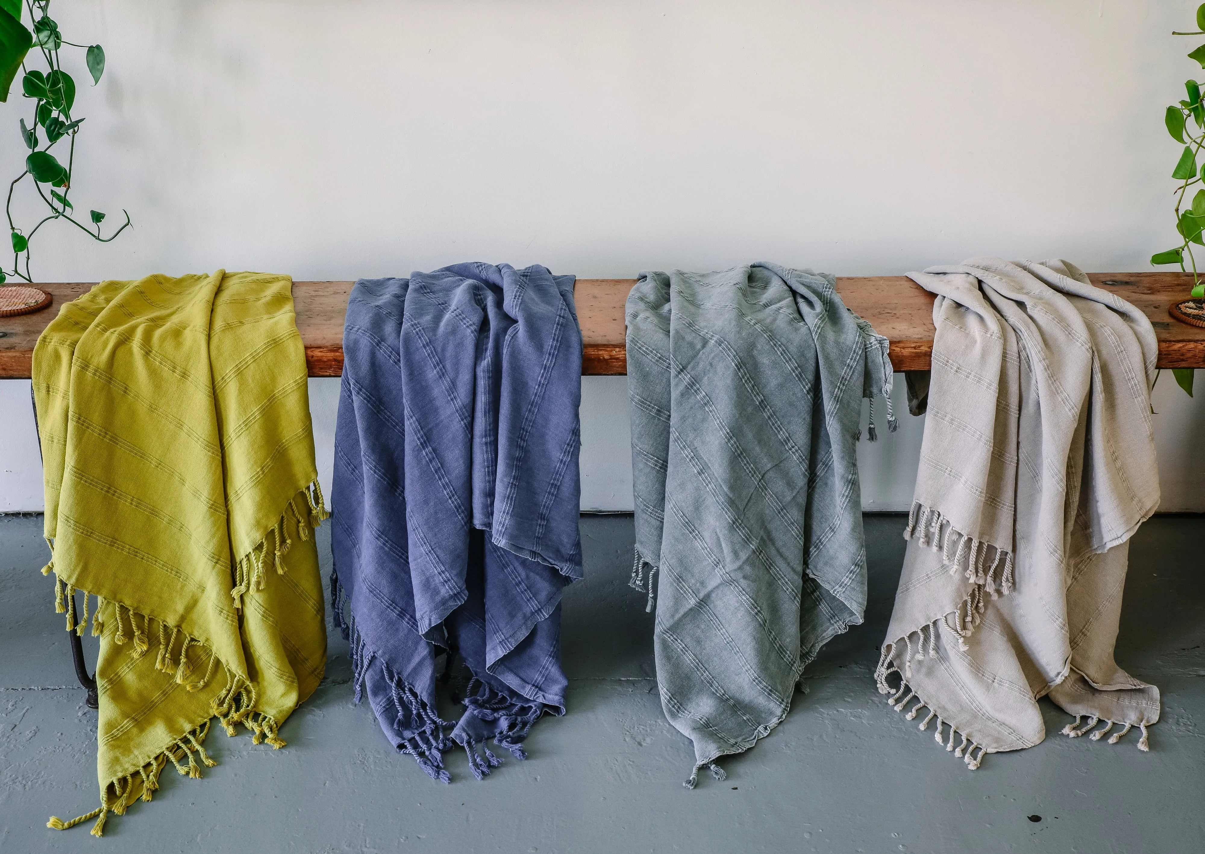 Rustic Pestemal in Indigo
