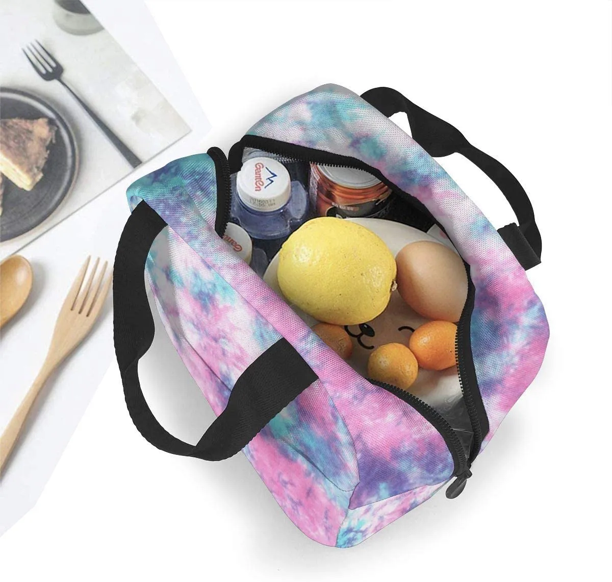 Rynx | Prelerdiy Abstract Floating Lunch Box - Insulated Lunch Bags For Women/Men Watercolor Design Reusable Lunch Tote Bags, Perfect For Office/Camping/Hiking/Picnic/Beach/Travel
