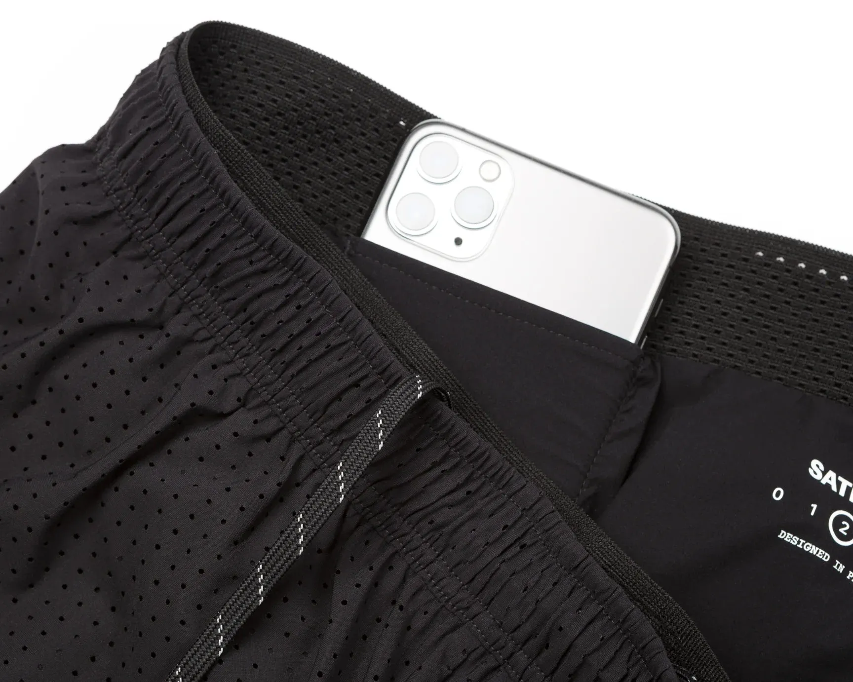 Satisfy Space‑O 2.5 Inch Distance Shorts Black v2