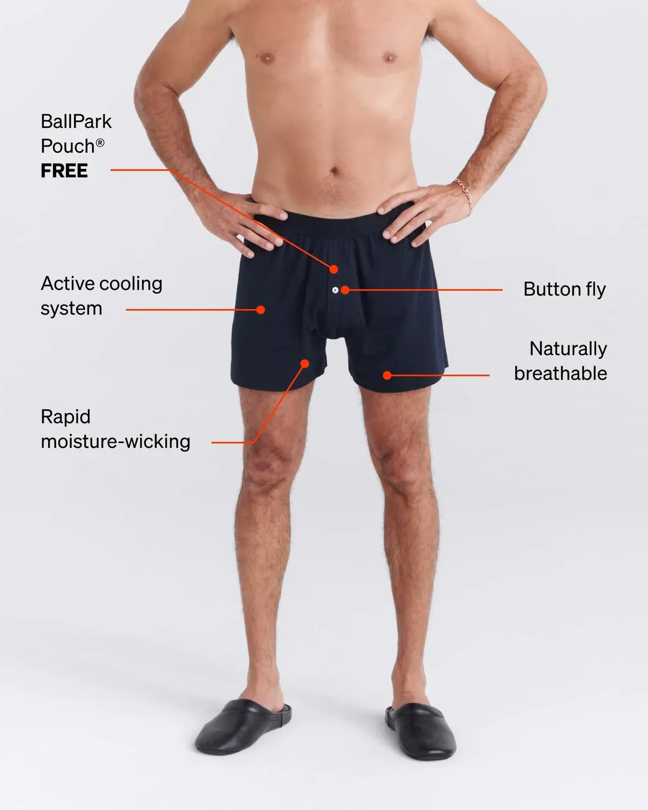 Saxx Droptemp Cooling Sleep Loose Boxer - Bison Check-Maritime