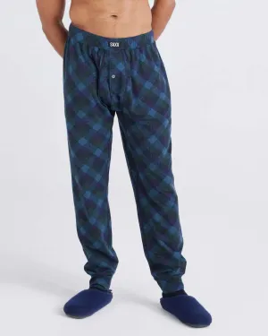Saxx Droptemp Cooling Sleep Pants - Bison Check-Maritime