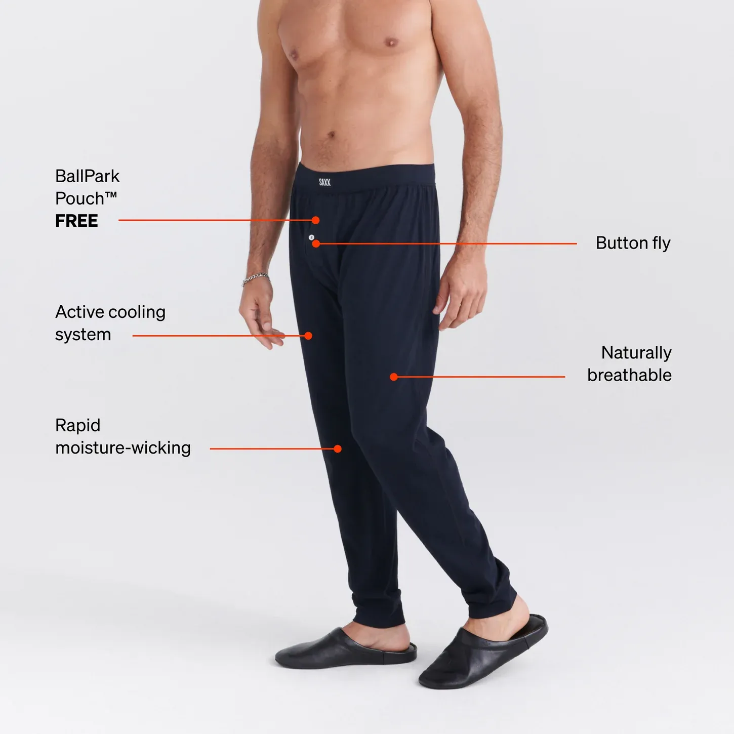 Saxx Droptemp Cooling Sleep Pants - Catnap Plaid- Black
