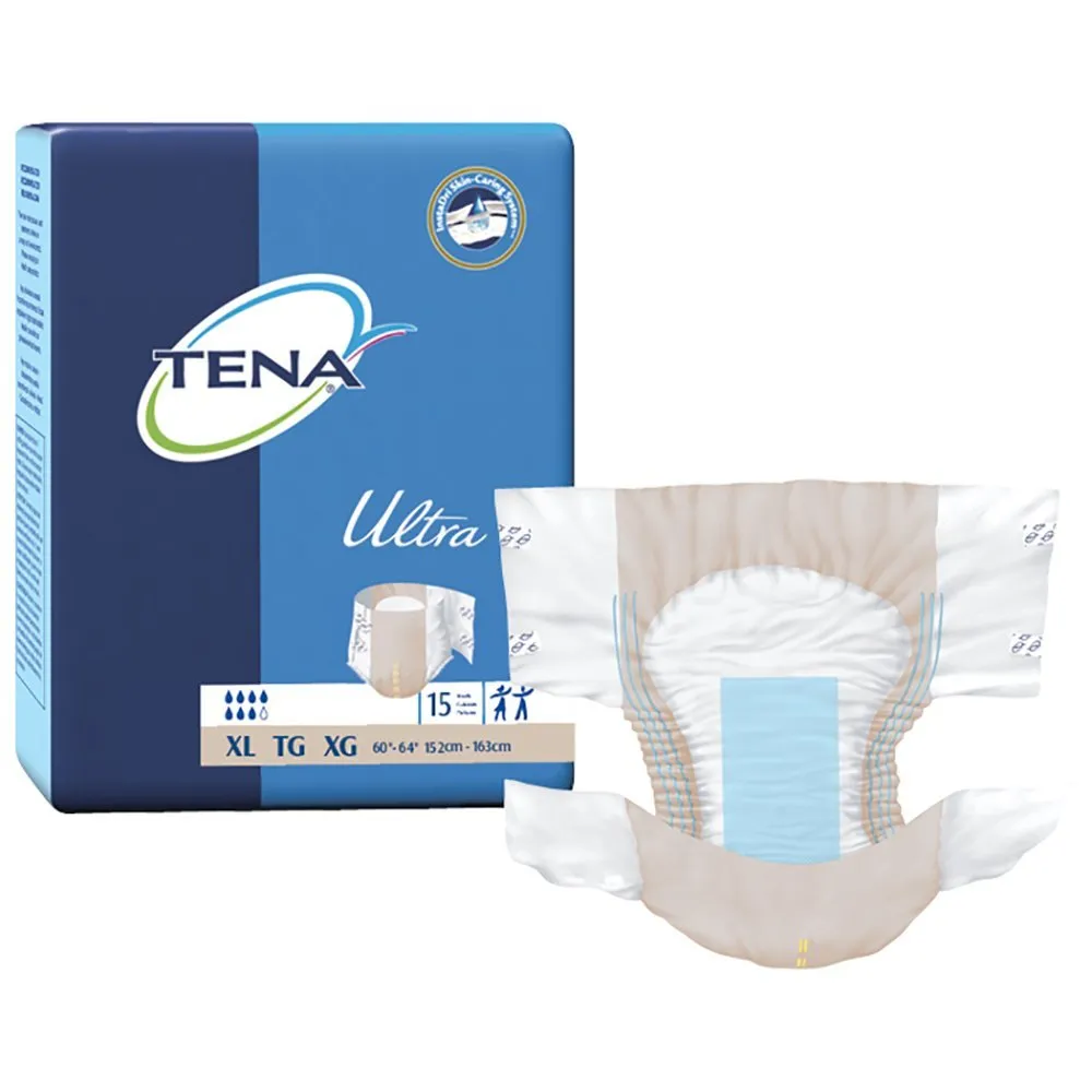 SCA 68010 Tena Ultra Briefs, XL Extra Large, Case/60 (4 bags of 15)