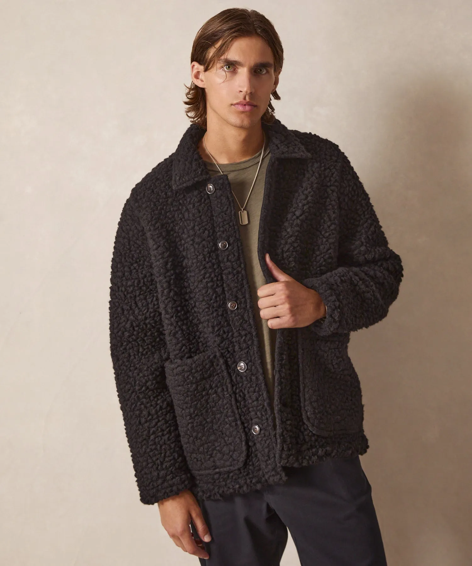 Sherpa Chore Coat in Black