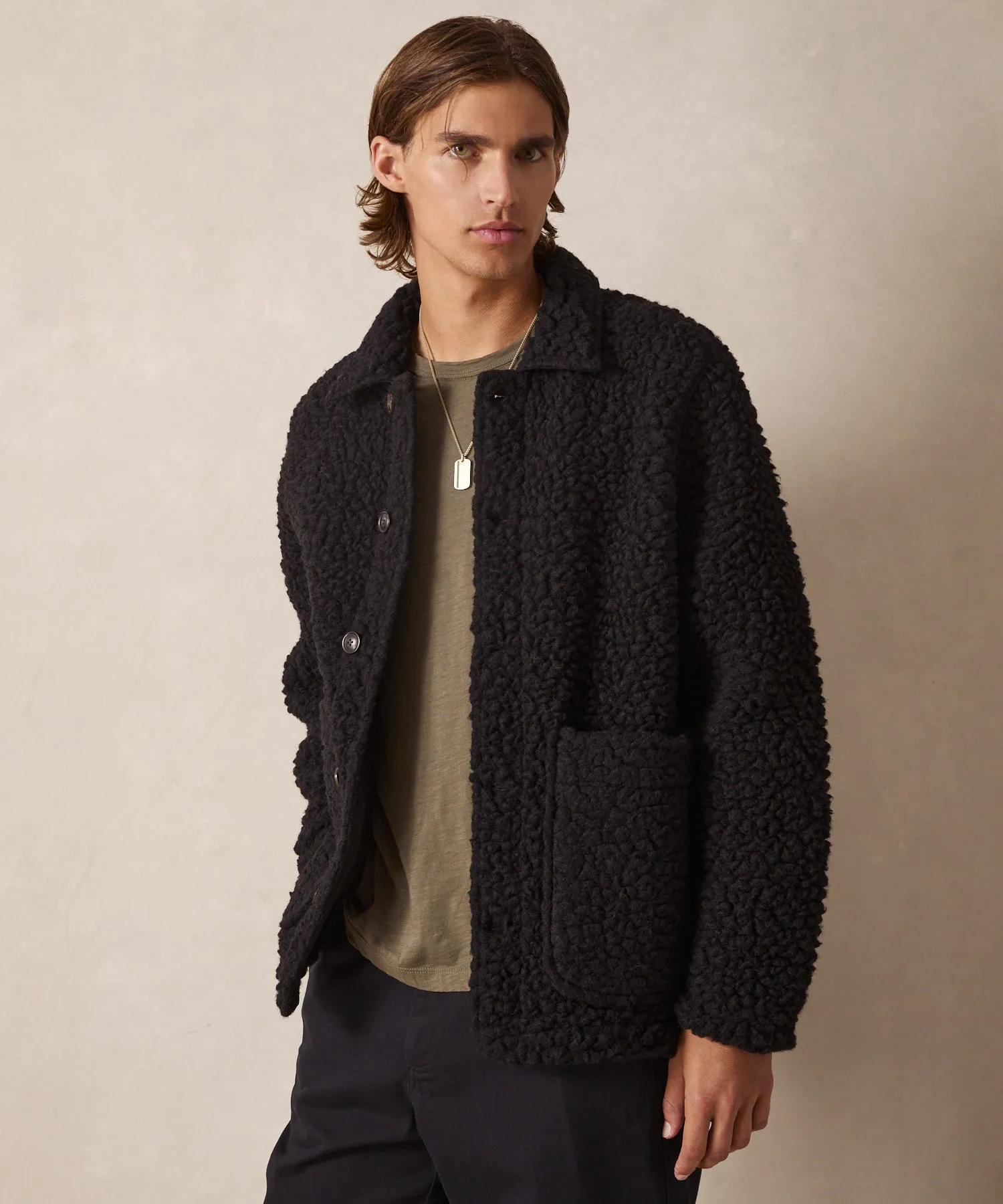 Sherpa Chore Coat in Black