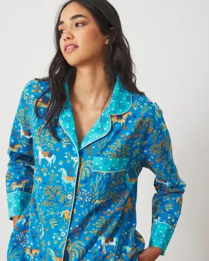 Show Pony - Tall Long PJ Set - Steel Blue