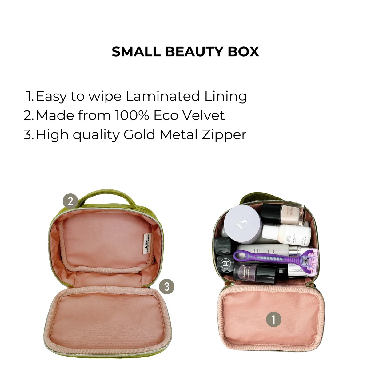 Small Beauty Box - Green Velvet