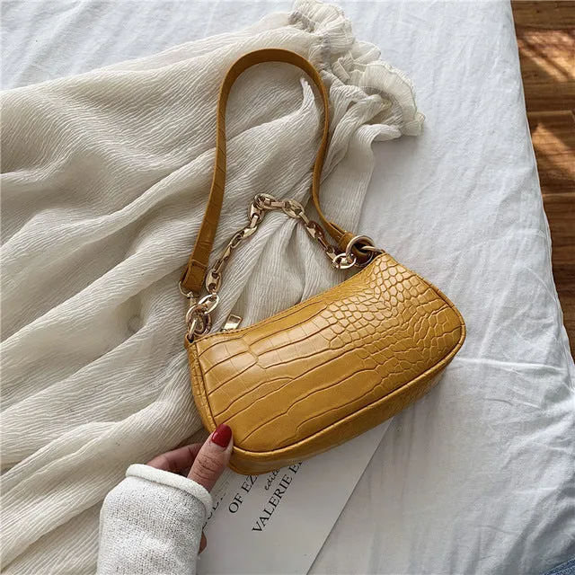 Small Stone Pattern PU Leather Crossbody Bags For Women 2020  Shoulder Messenger Bag Female Travel Chain Handbags and Purses