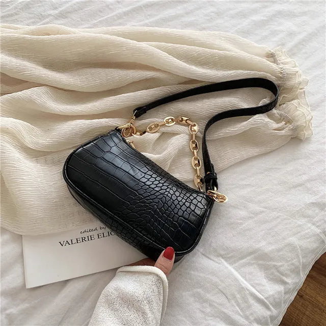 Small Stone Pattern PU Leather Crossbody Bags For Women 2020  Shoulder Messenger Bag Female Travel Chain Handbags and Purses