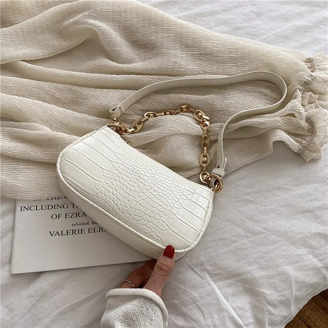 Small Stone Pattern PU Leather Crossbody Bags For Women 2020  Shoulder Messenger Bag Female Travel Chain Handbags and Purses