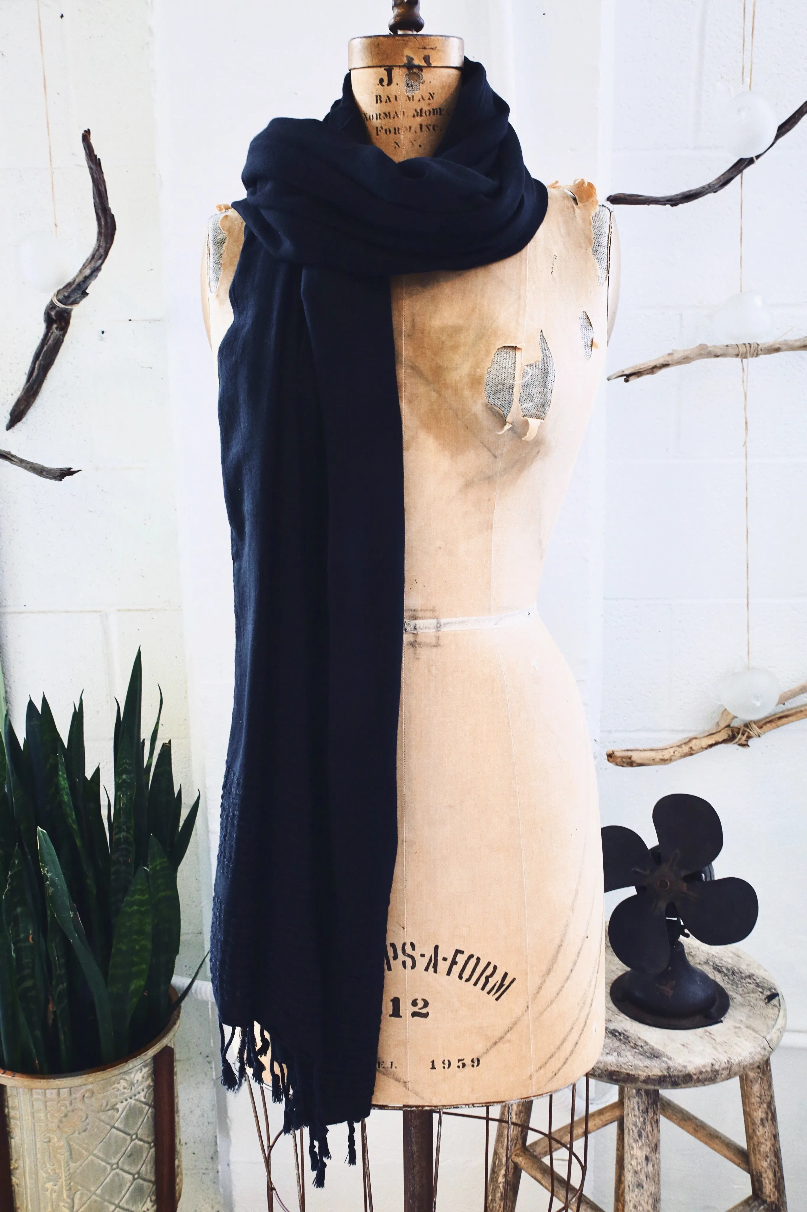 Summer Pestemal Scarf in Black