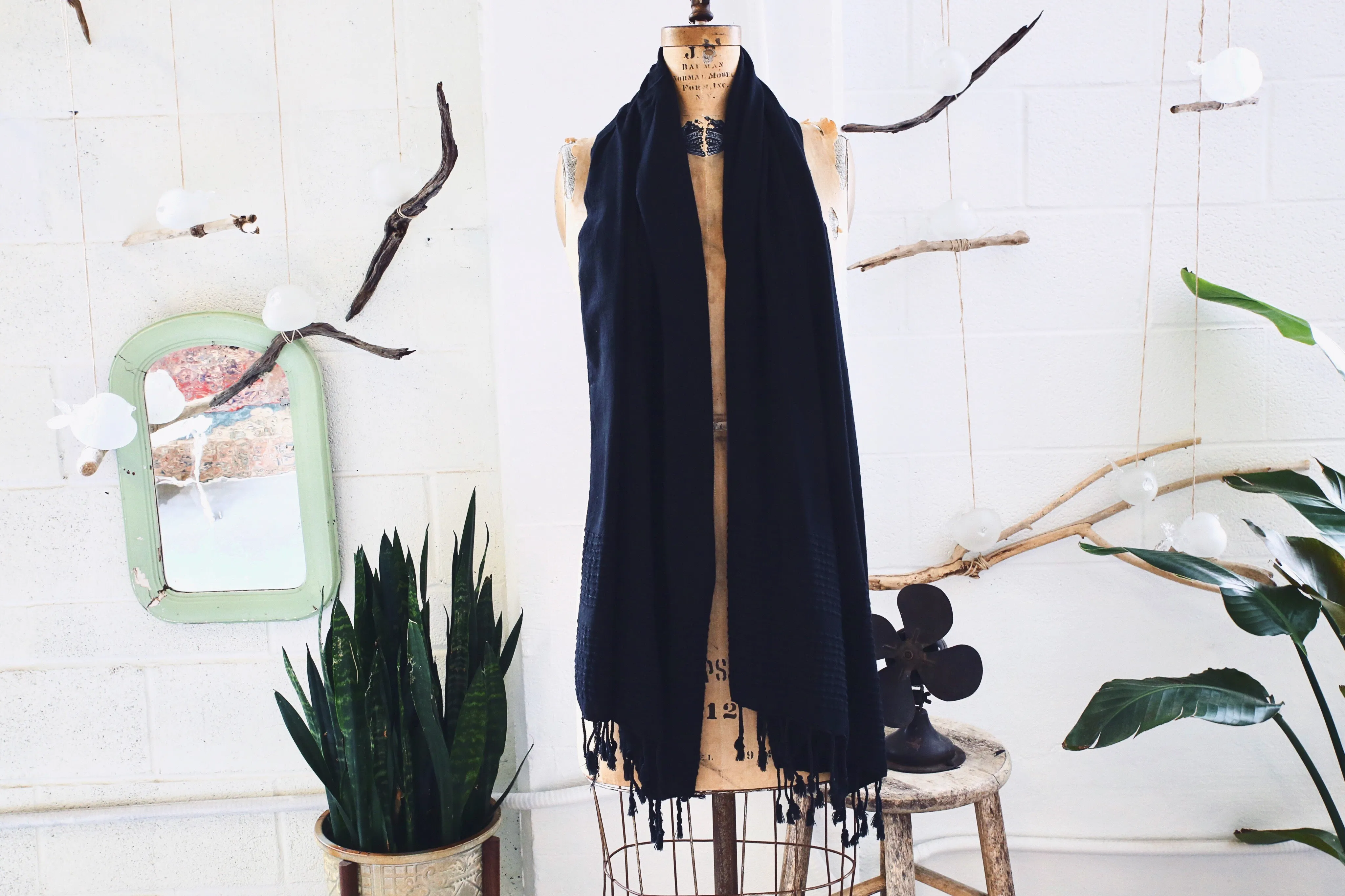Summer Pestemal Scarf in Black