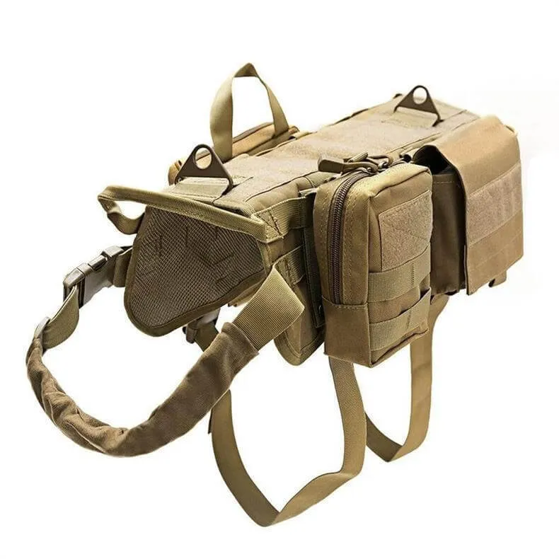 Tactical Dog Harness – MOLLE Vest for Training & Hiking
