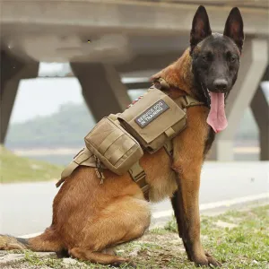 Tactical Dog Harness – MOLLE Vest for Training & Hiking