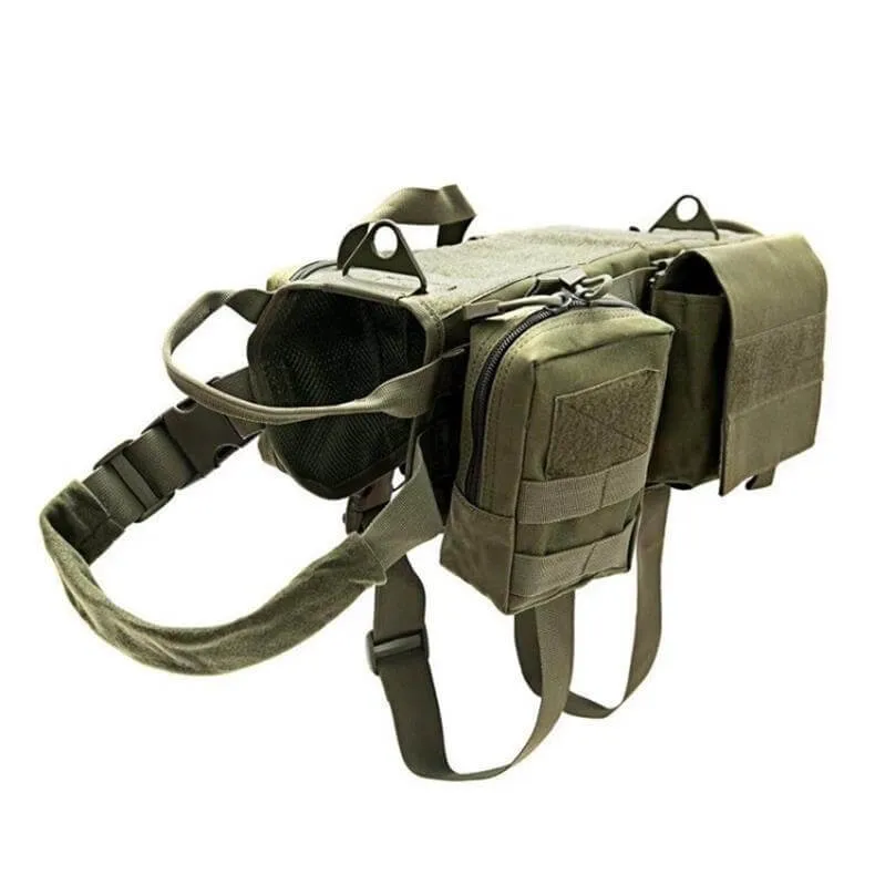 Tactical Dog Harness – MOLLE Vest for Training & Hiking