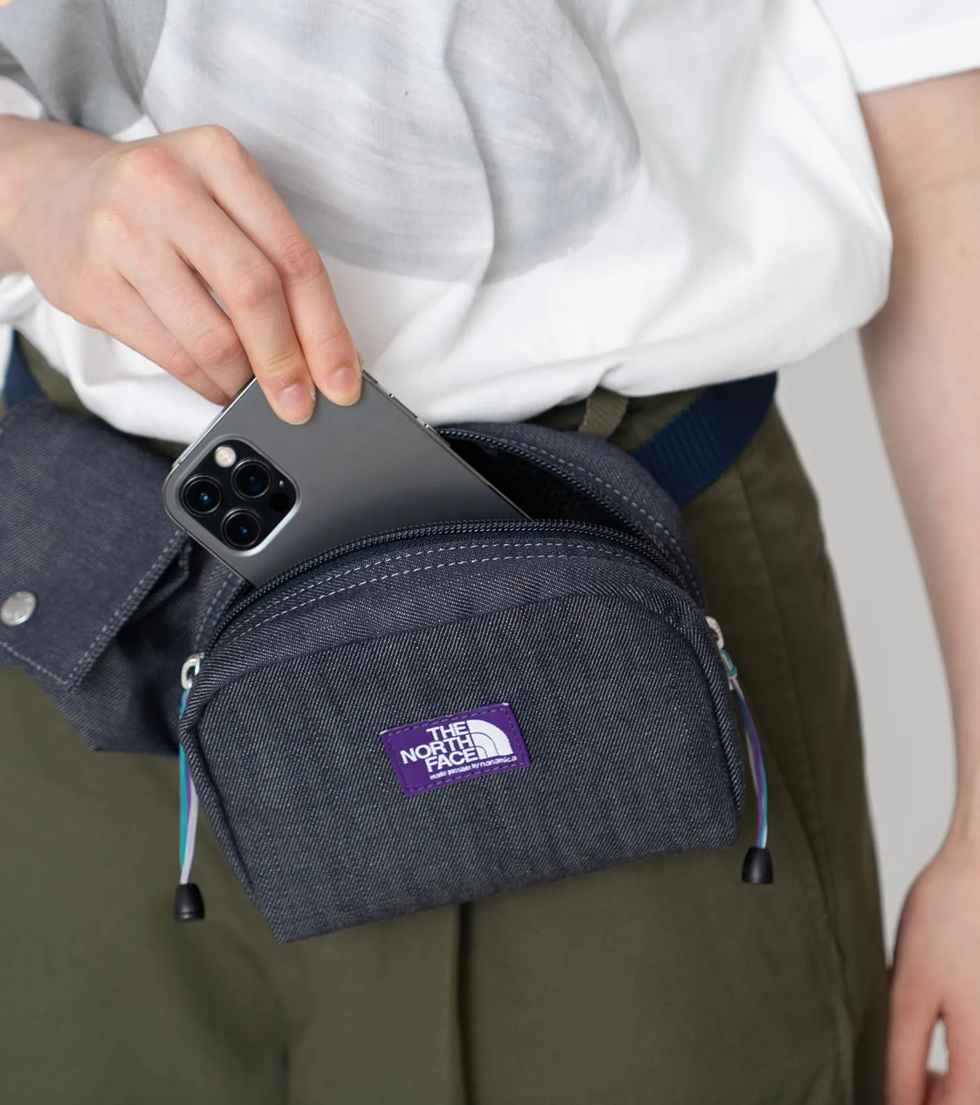 THE NORTH FACE PURPLE LABEL Denim Stroll Belt Bag [ NN7312N ]