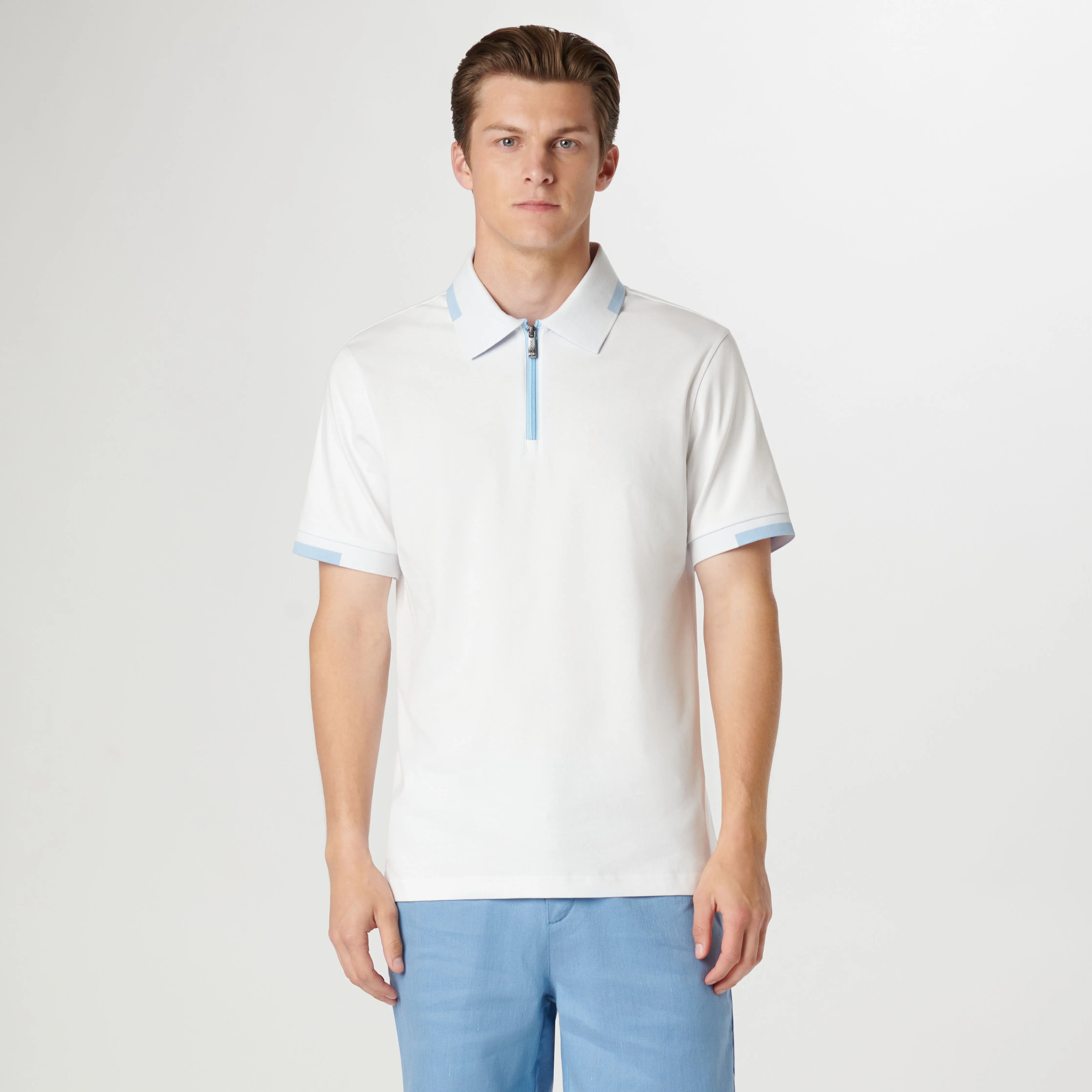 Tipped Quarter Zip Polo