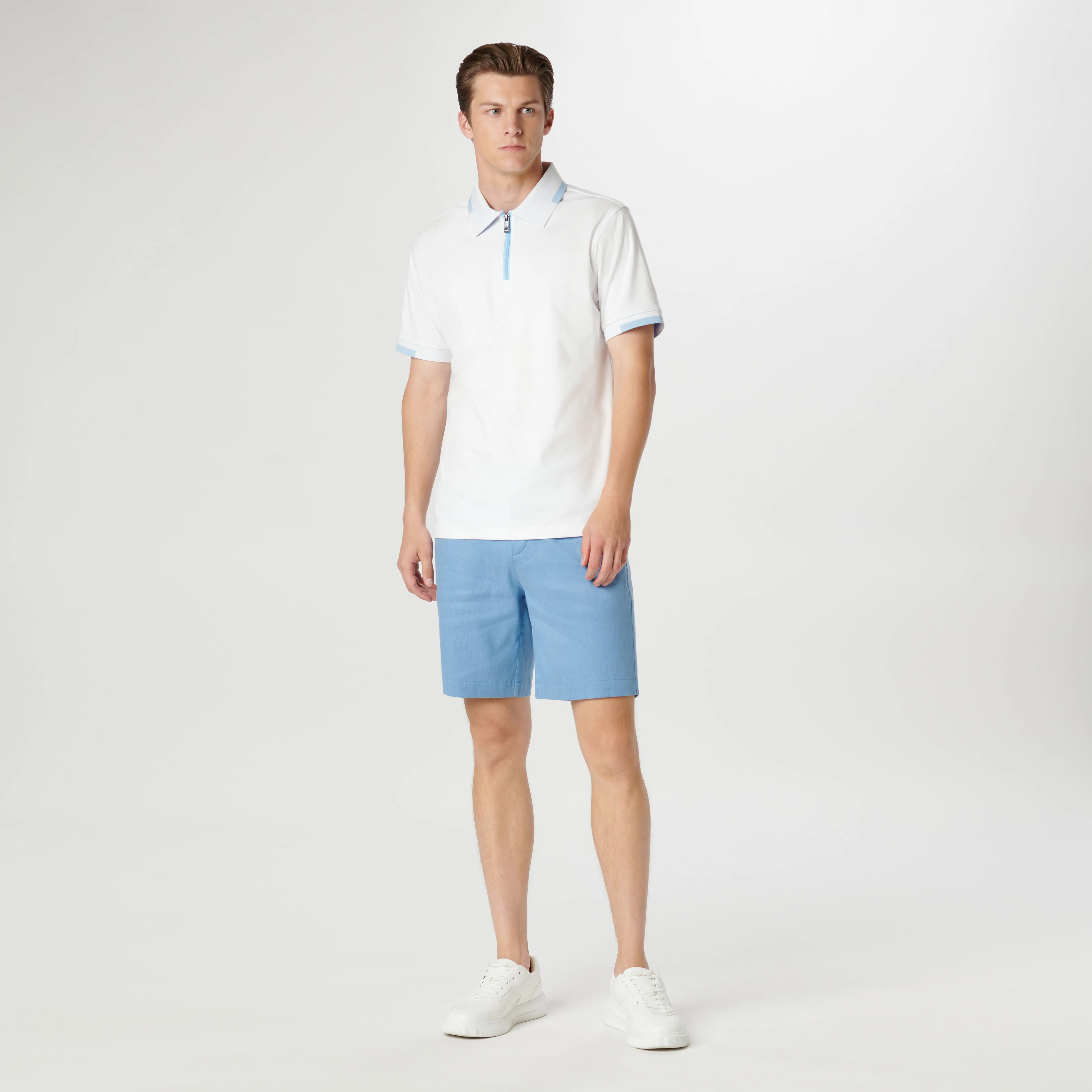 Tipped Quarter Zip Polo