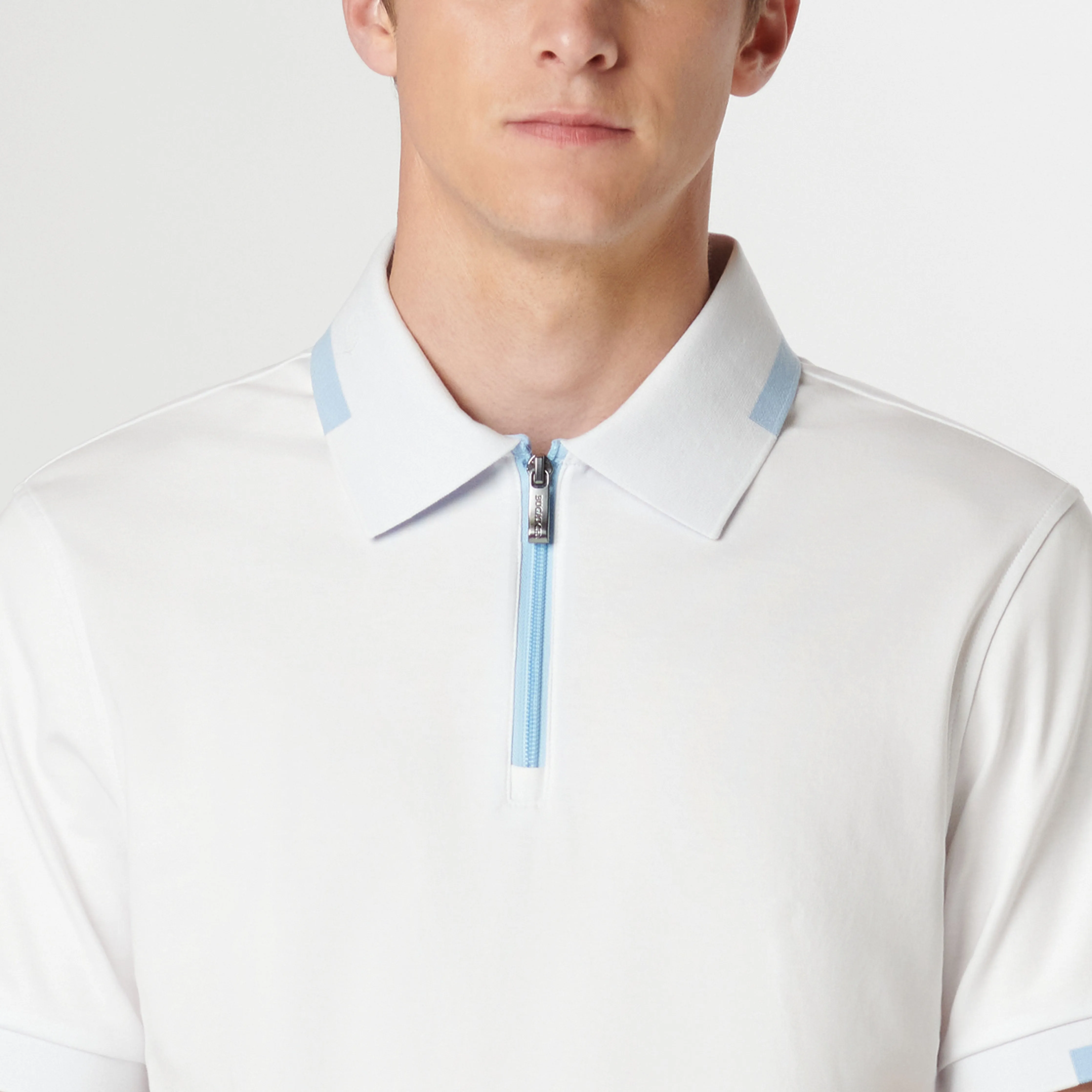Tipped Quarter Zip Polo