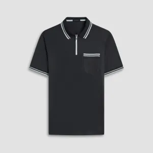Tipped Quarter Zip Polo