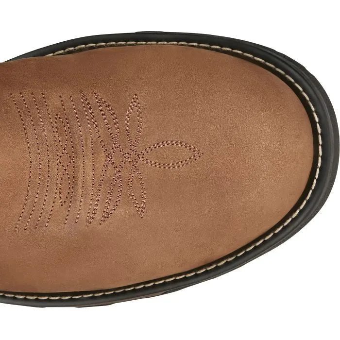 Tony Lama Men's Boom 11" Comp Toe WP Western Work Boot- Brown- TW3413