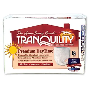 Tranquility Premium DayTime Pull-On Diapers Size Medium Case/72 (4 bags of 18)