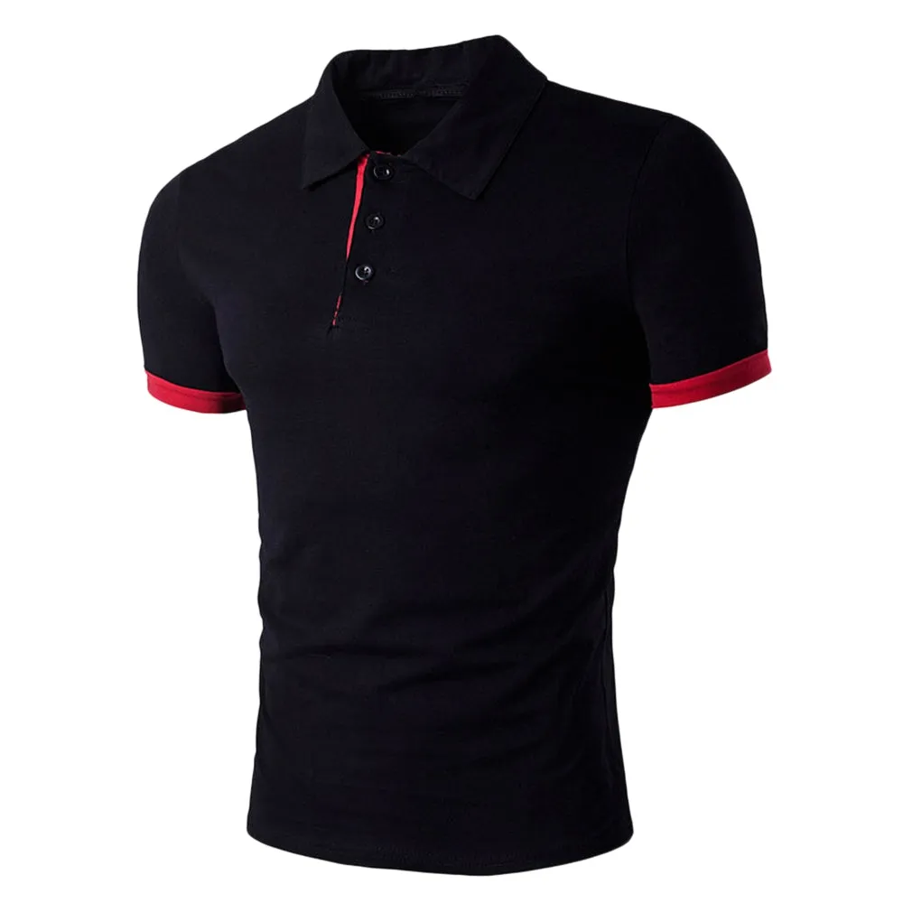 Turndown Collar Panel Design Polo T-Shirt 6870