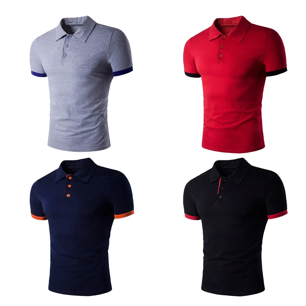 Turndown Collar Panel Design Polo T-Shirt 6870