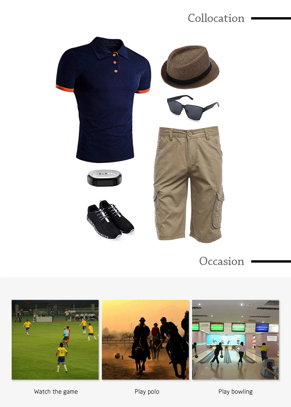 Turndown Collar Panel Design Polo T-Shirt 6870