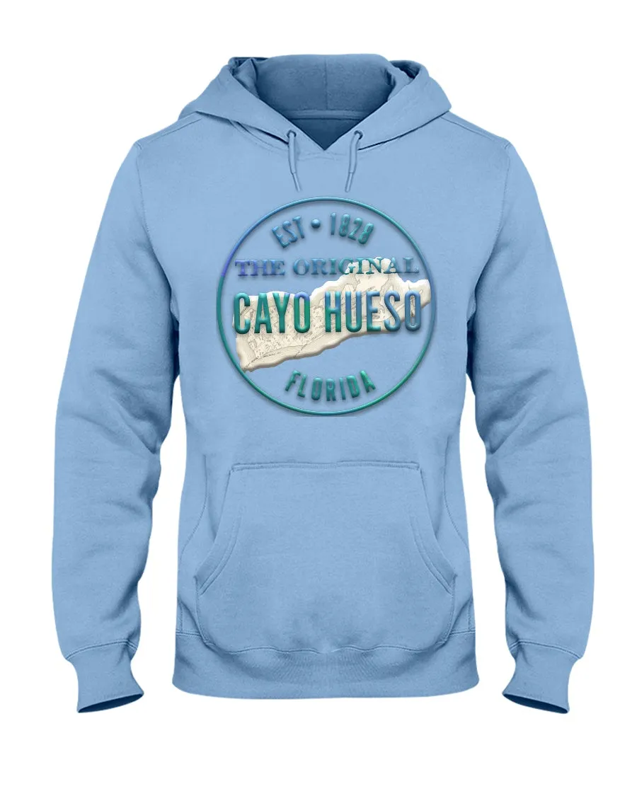 Unisex Cayo Hueso Key West Vintage 1828 3D-Look Map Fleece Hoodie