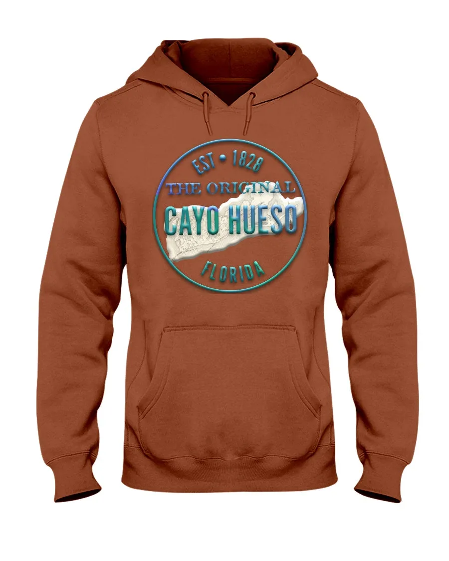 Unisex Cayo Hueso Key West Vintage 1828 3D-Look Map Fleece Hoodie