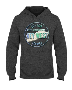 Unisex Key West Vintage 1828 3D-Look Original Map Fleece Hoodie