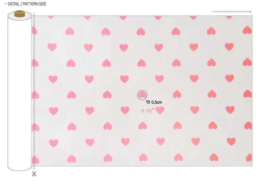 Waterproof Fabric Hearts - Pink, Sky or Navy - By the Yard /59802
